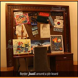 Border Jaali around a pin board